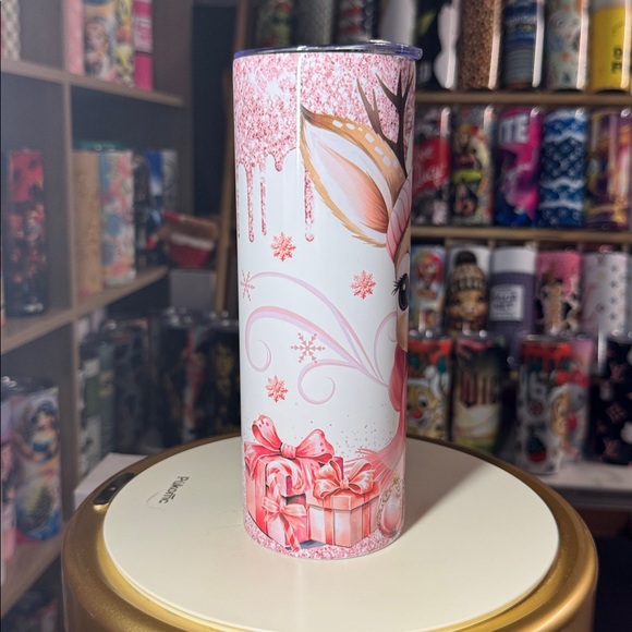 20oz Christmas Deer Tumbler - Picture 2 of 4